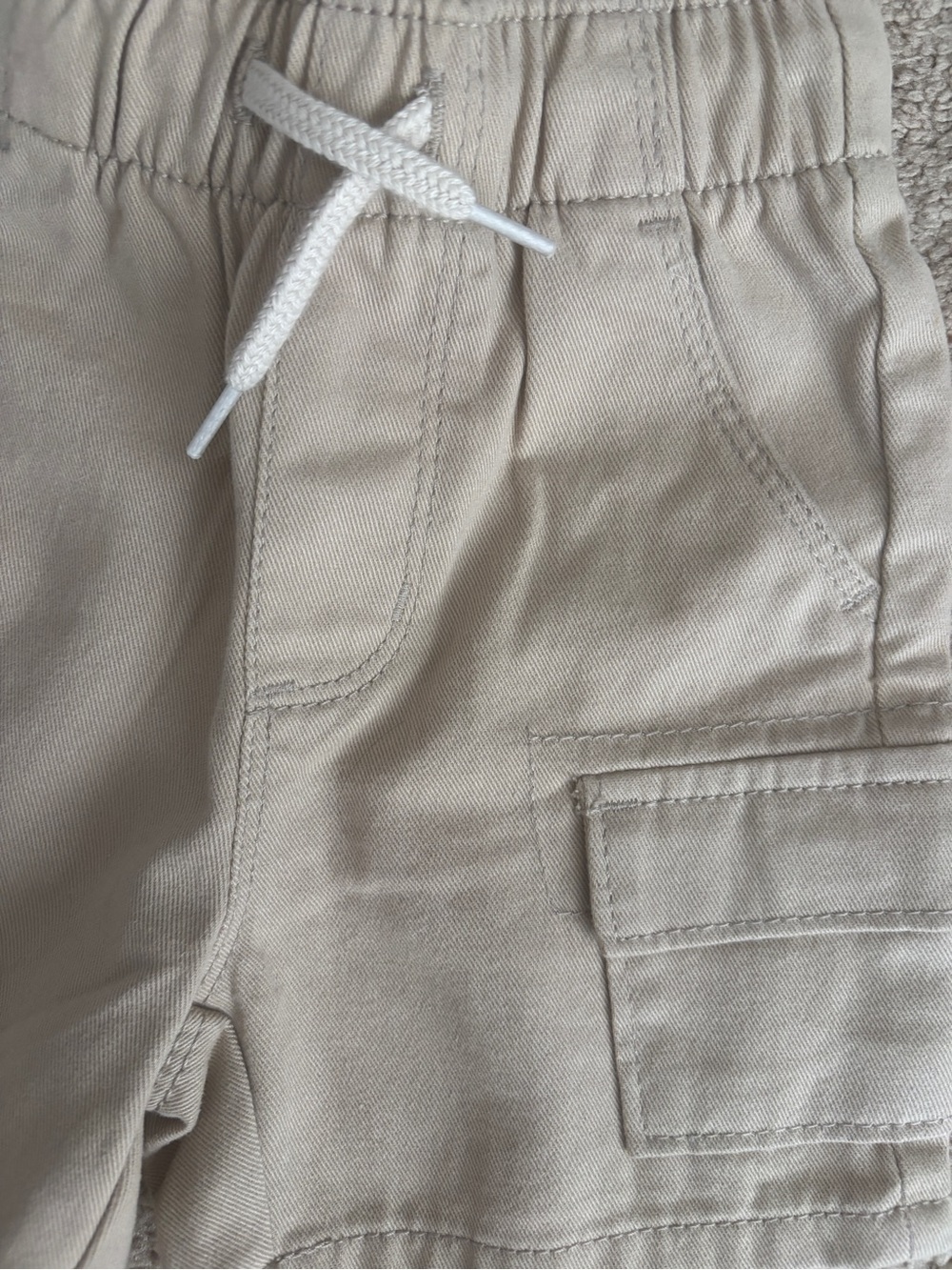 Nwot Tan Cargo Drawstring Shorts 18-24m